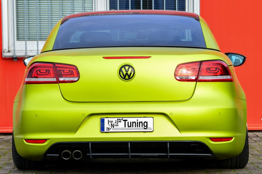 Gefräster Heckansatz Volkswagen Eos 2010-2015 Schwarz Matt