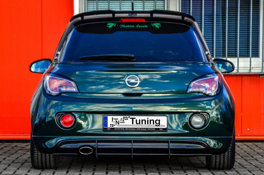 Gefräster Heckansatz Opel Adam S, + OPC Line ab Bj.: 2015- Schwarz Matt