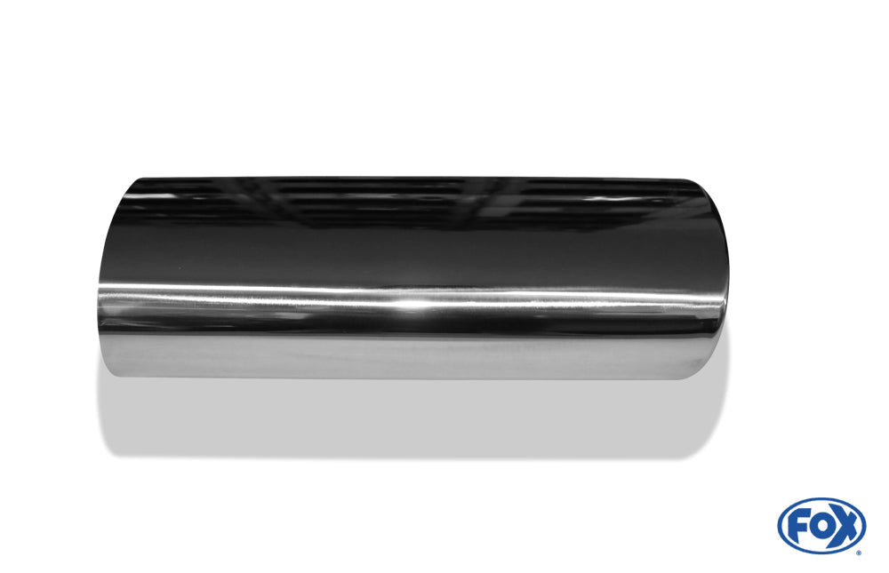 FOX Anschweißendrohr Typ 33 140x90 mm / Länge: 300 mm - oval / eingerollt / 15° abgeschrägt / mit Absorber