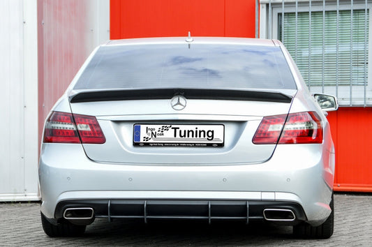 Gefräster Heckansatz Mercedes Benz E Klasse AMG-Line, Typ W212 Schwarz Matt