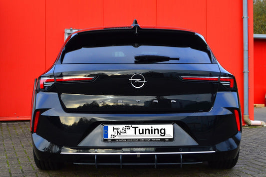 Gefräster Heckansatz Opel Astra L, Schrägheck ab Bj.: 2022- Schwarz Matt