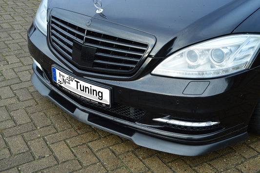 CUP Frontspoilerlippe ABS Mercedes Benz S-Klasse, W221 Schwarz Glanz