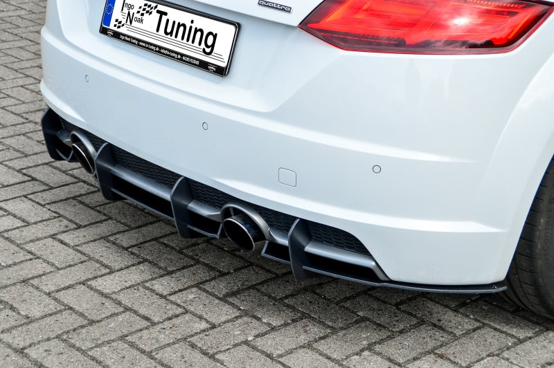 Gefräster Heckansatz Audi TT 8S, S-Line Bj.: 2014-09/2018 Schwarz Matt