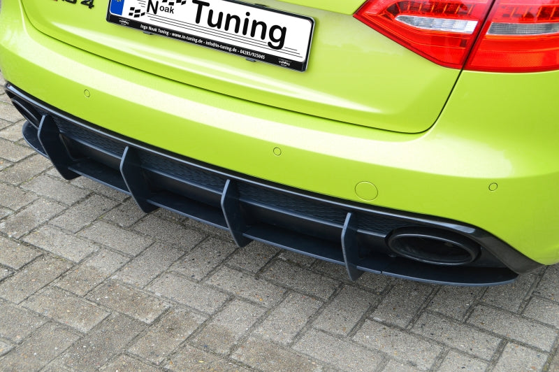 Gefräster Heckansatz Audi RS4, B8 Bj.:2012-2015 Schwarz Matt