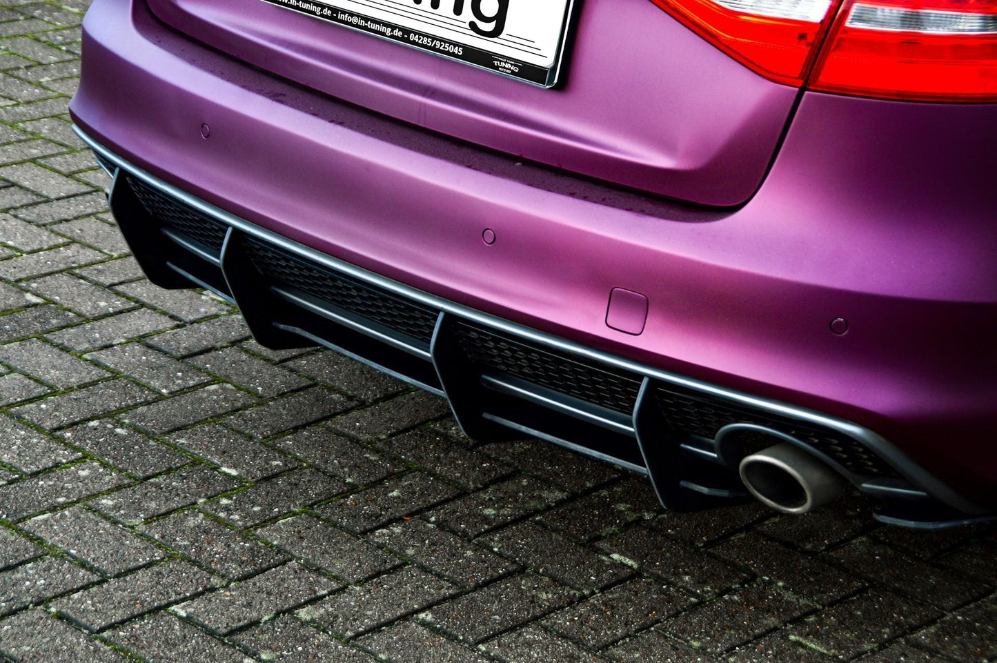 Gefräster Heckansatz Audi A4 / B8 Facelift S-Line S4 B8 Schwarz Matt