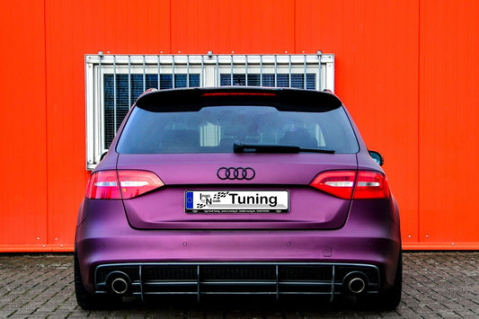 Gefräster Heckansatz Audi A4 / B8 Facelift S-Line S4 B8 Schwarz Matt