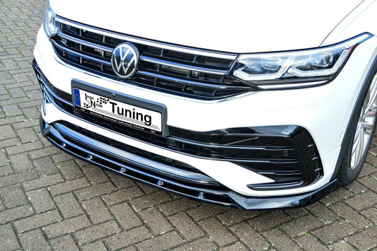 CUP Frontspoilerlippe 2.tlg ABS Volkswagen Tiguan 2 Typ AD1 Schwarz Glanz