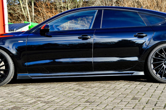 Seitenschwellersatz mit Wing Audi A7 4G C7 Facelift Bj.:2014-2018 Carbon
