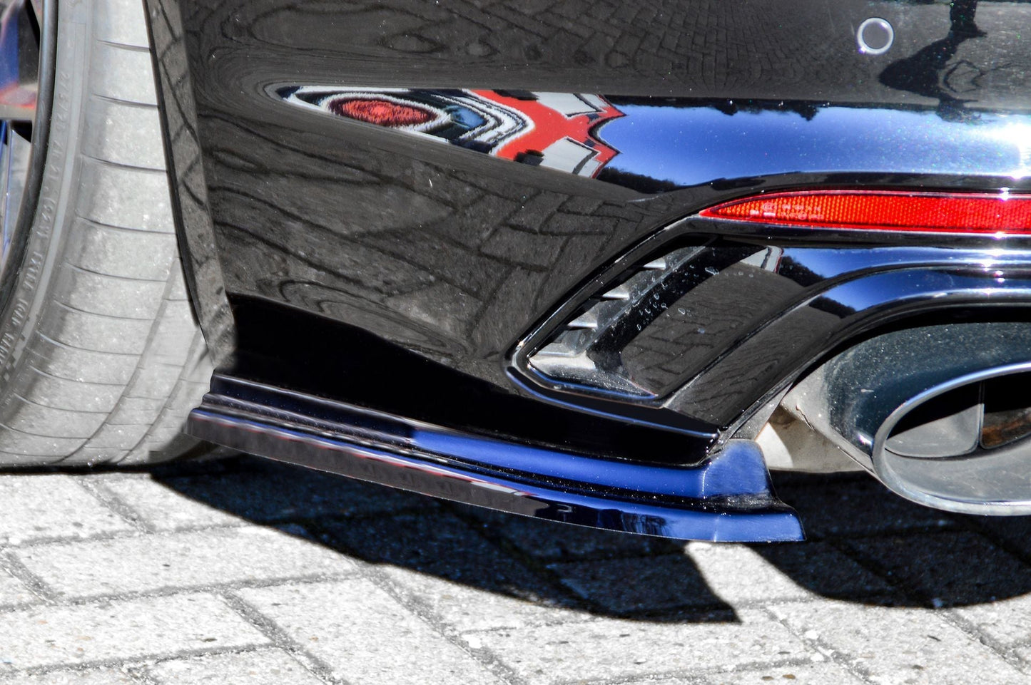 Heckansatz Seitenteile ABS Audi RS5 B9, F5 Bj.: 2017-2020 Schwarz Glanz