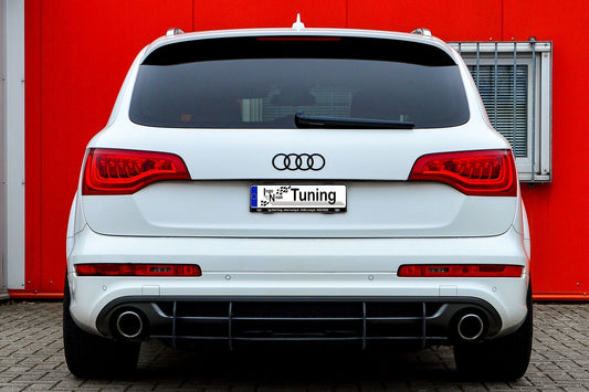 Gefräster Heckansatz Audi Q7 4L Bj.: 2009-2015 Schwarz Matt
