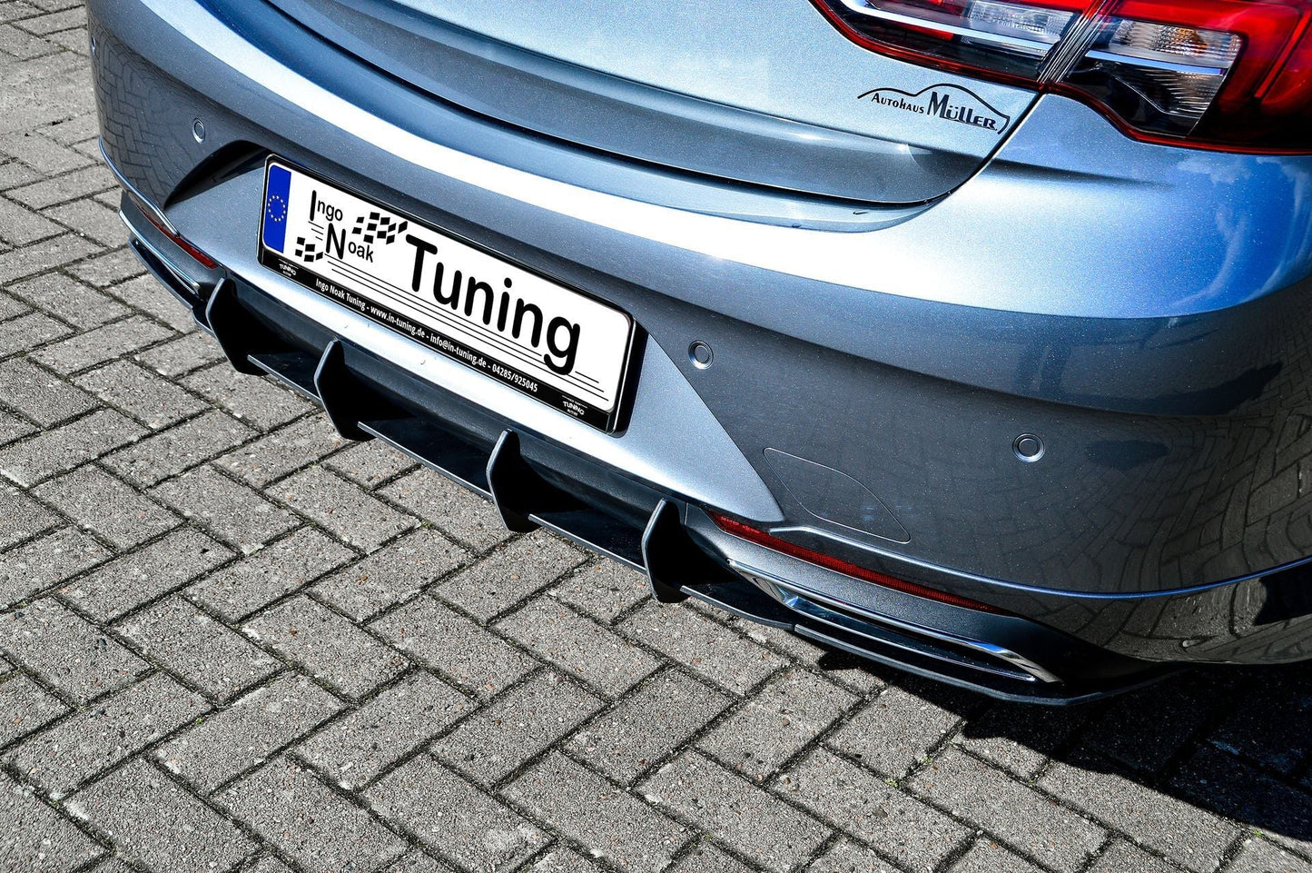 Gefräster Heckansatz Opel Insignia B, Facelift, OPC-Line Schwarz Matt