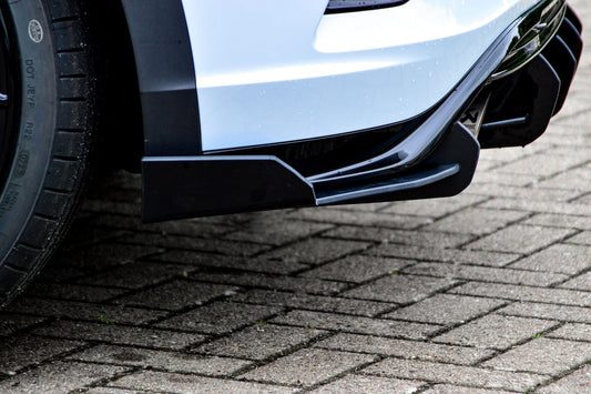 Gefräste Heck-Seitenteile Volkswagen T-Roc R ( A1 ) Bj.: 2019-2021 Schwarz Matt