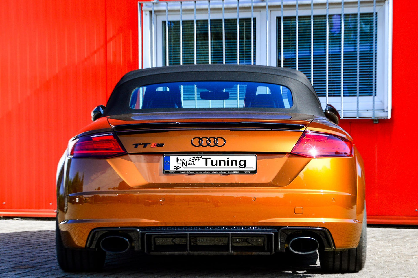 Gefräster Heckansatz Audi TT RS, 8S Bj.: 2016-2018 Schwarz Matt