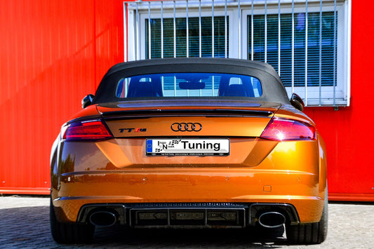 Gefräster Heckansatz Audi TT RS, 8S Bj.: 2016-2018 Schwarz Matt