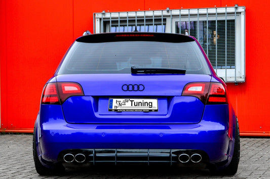 Gefräster Heckansatz Audi S4 / B7 Bj.:2004-2009 Schwarz Matt