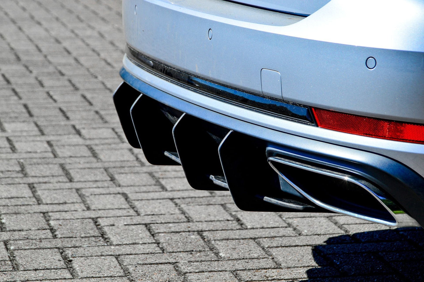 Gefräster Heckansatz Audi A4 B9 Bj.:06/2018-05/2019 Schwarz Matt