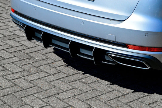 Gefräster Heckansatz Audi A4 B9 Bj.:06/2018-05/2019 Schwarz Matt