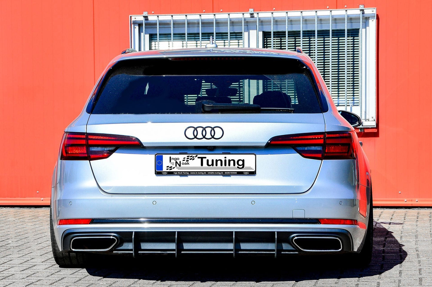 Gefräster Heckansatz Audi A4 B9 Bj.:06/2018-05/2019 Schwarz Matt