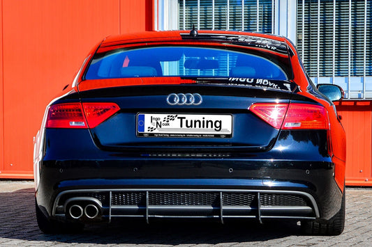 Gefräster Heckansatz Audi A5 / B8 S-Line Bj.:2011-2017 Schwarz Matt