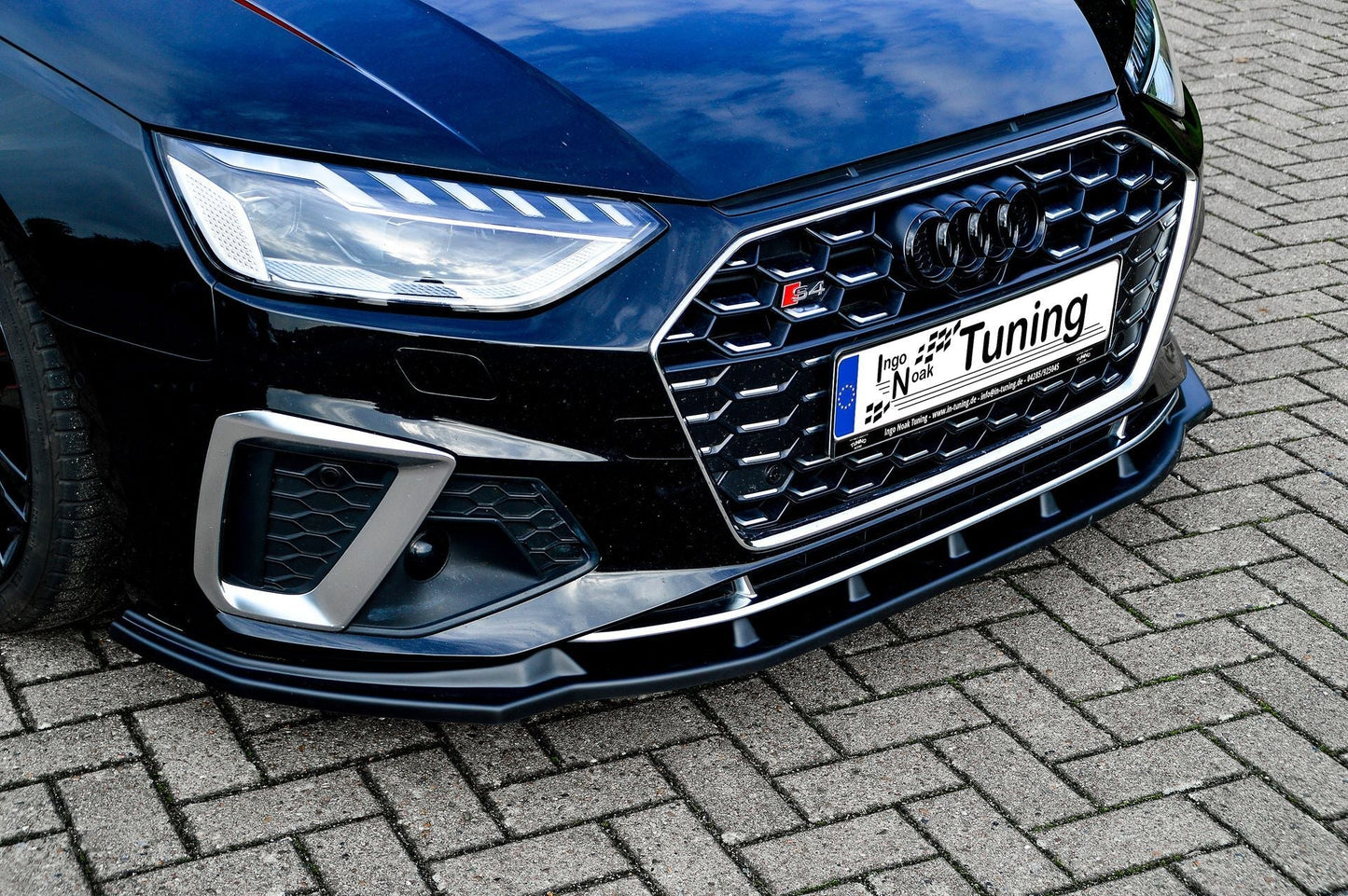 CUP Frontspoilerlippe ABS Audi S4, B9, 8W Facelift ab Bj.:2019- Schwarz Glanz