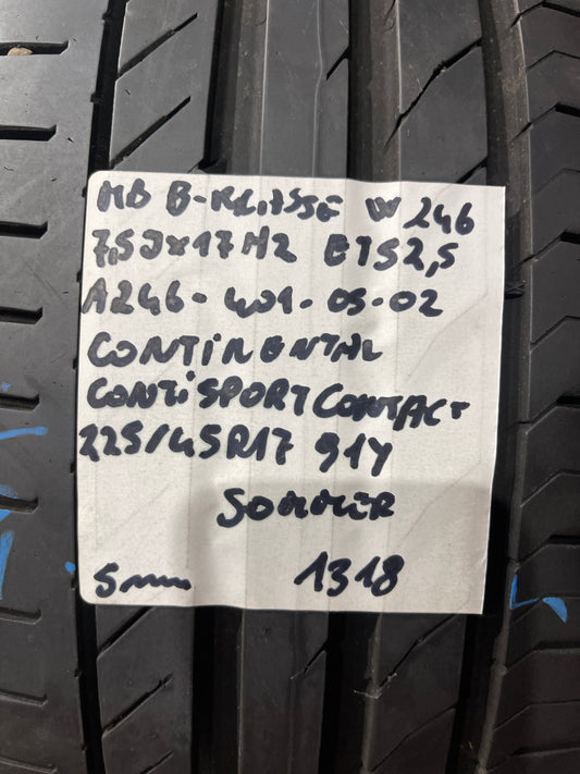 Mercedes W176 W246 225/45R17 A2464010502 Alufelge 5mm Sommerräder