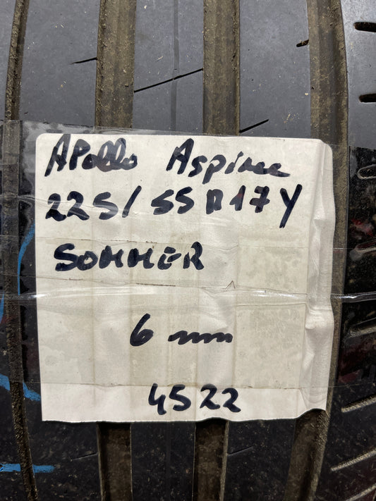 2x Apollo Aspire 4G+ 225/55R17 101Y XL Sommerreifen Reifen