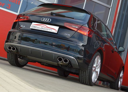 FMS Duplex Sportendschalldämpfer Audi A3 8V 3-Türer Frontantrieb