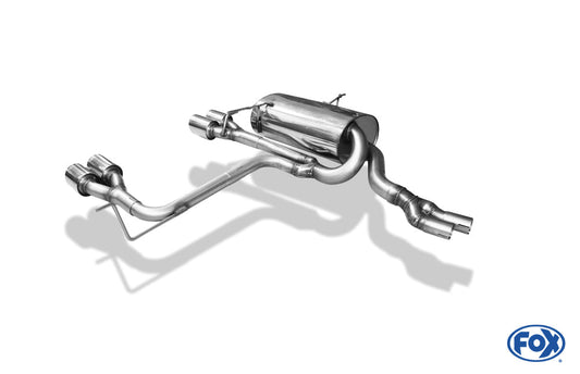 FOX BMW E46 320/ 323/ 325/ 328/ 330 M3-Optik V2 Endschalldämpfer Ausgang zentriert - 4x90mm Typ 14 mittig Variante 2