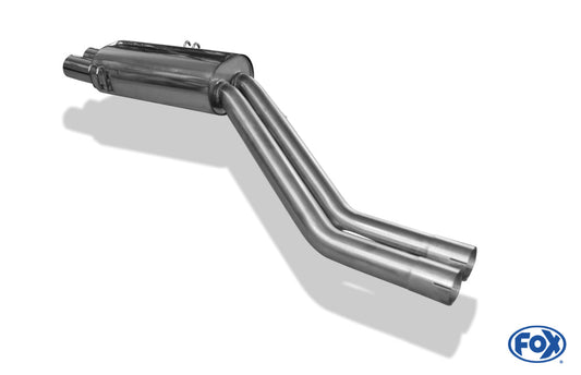 FOX BMW E32 730i/ 740i/ 740iL/ 750i/ 750iL Endschalldämpfer Ø2x63,5mm inkl. Montagematerial - 2x76 Typ 10