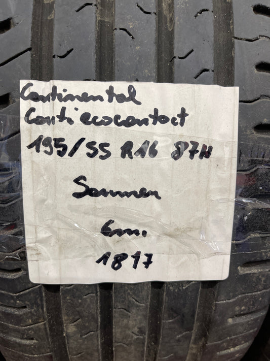 4x Continental ContiEcoContact 5 195/55R16 87H Sommerreifen