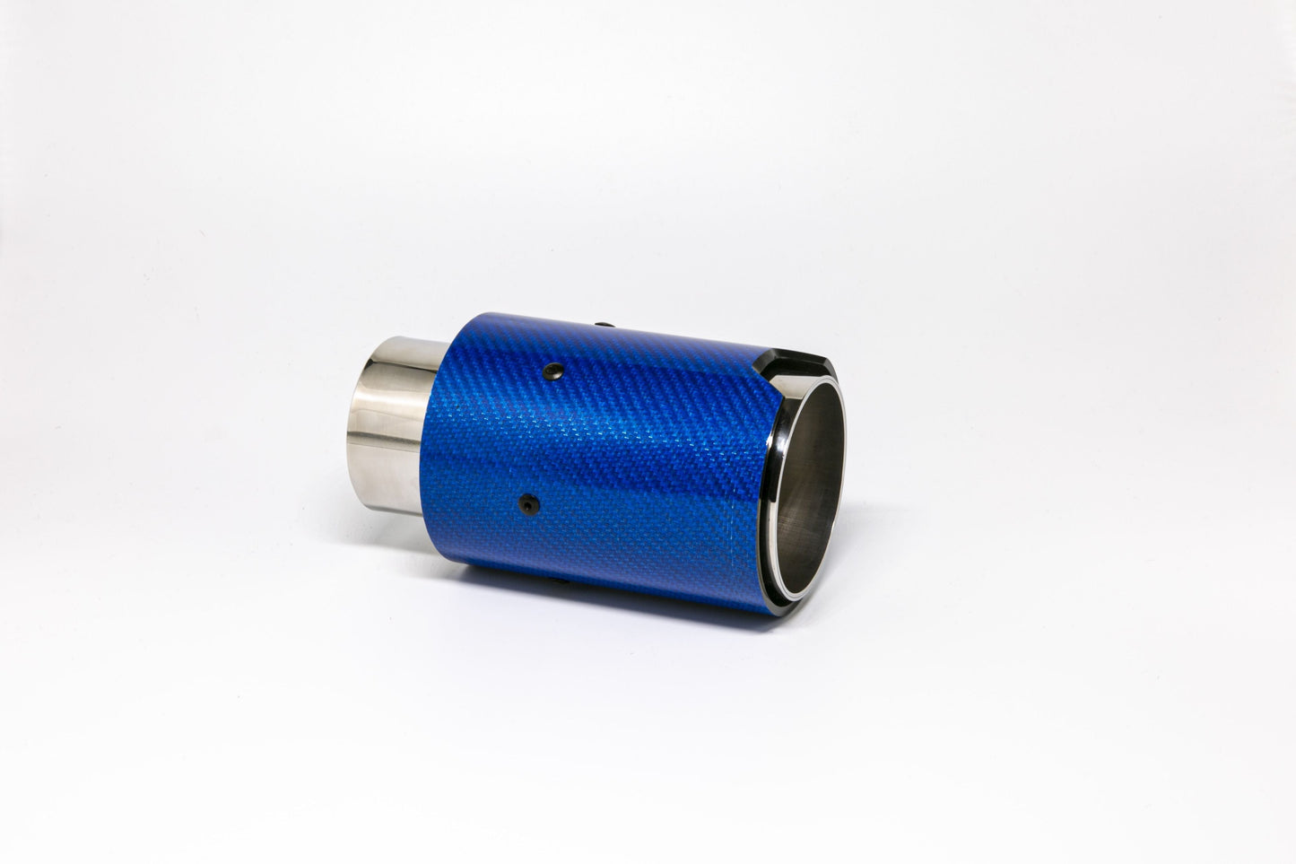 FMS Endrohr 90mm rund Carbon blau glänzend (Aufpreis)