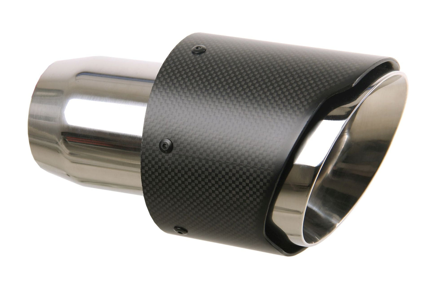 FMS Endrohr 114mm rund Carbon breite Kante abgeschrägt schwarz