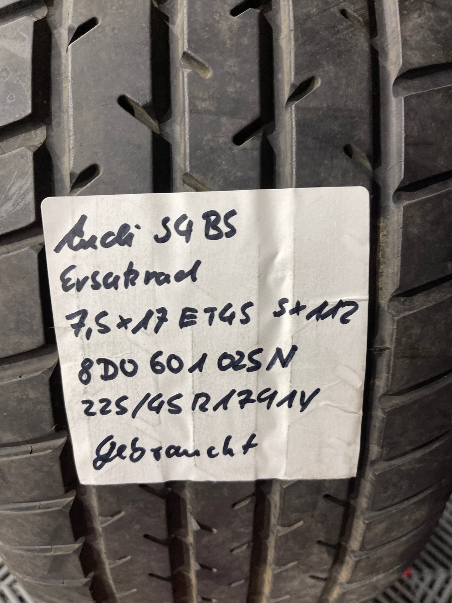 Original Ersatzrad Audi S4 B5 8D0601025N 225/45R17 Felge