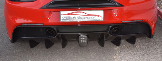 FMS Diffusor-Finnen in Sichtcarbon Ferrari 488 GTB