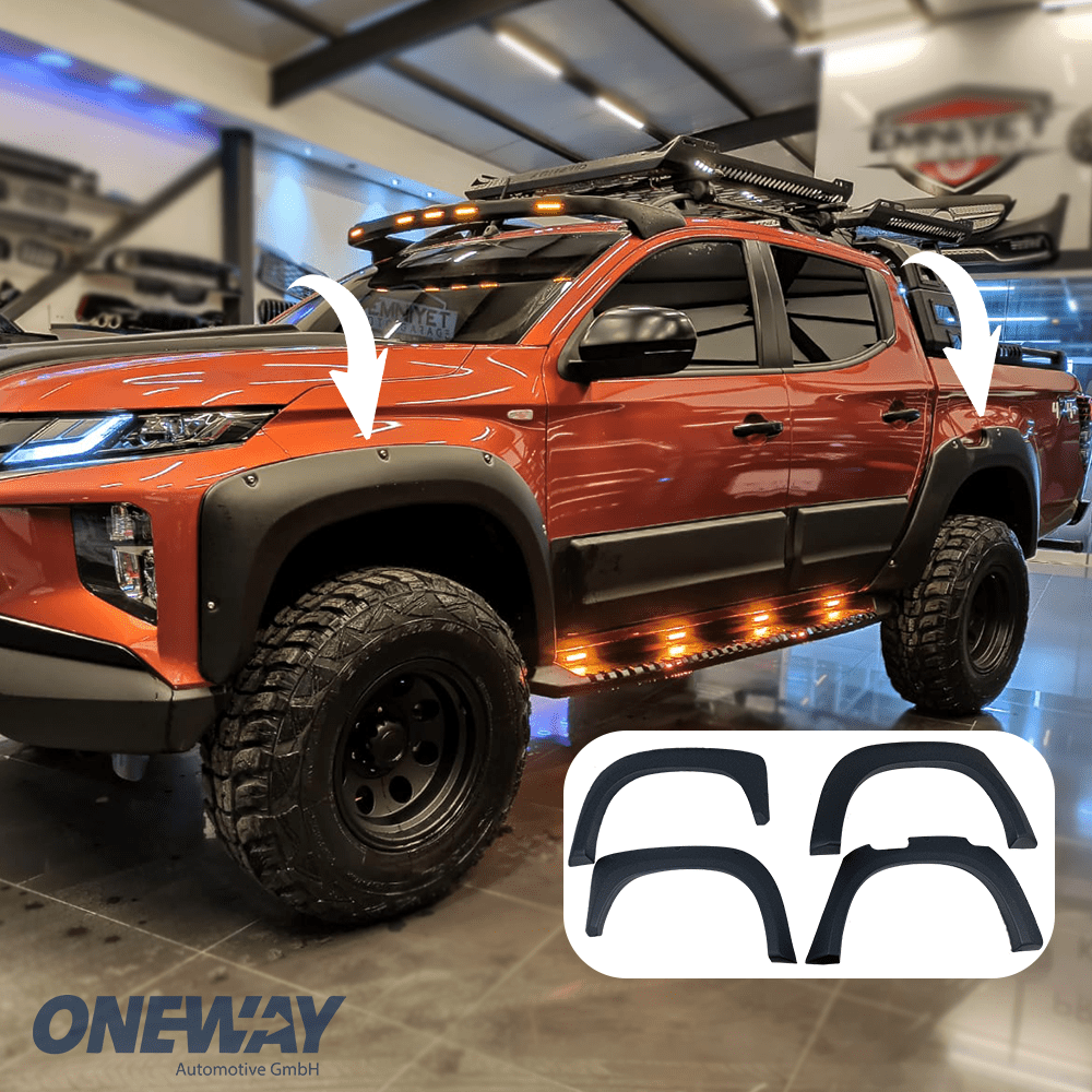 Oneway Kotflügelverbreiterungen MITSUBISHI L200 Triton Serie 6 2019+ mit ABE TÜV