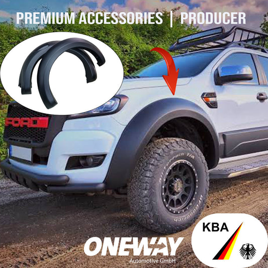 Oneway Kotflügelverbreiterungen FORD Ranger T6/T7/T8 2012-2022 ( Jumbo ) mit ABE TÜV