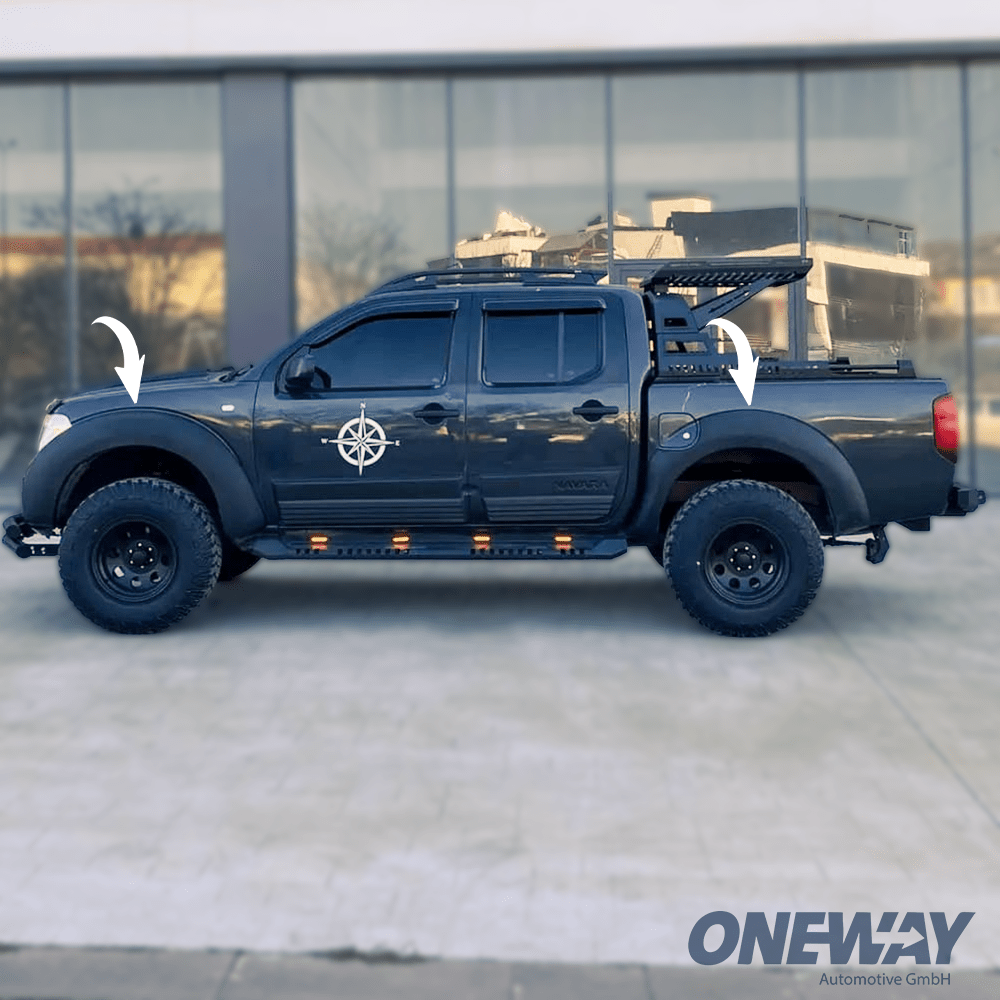 Oneway Kotflügelverbreiterungen NISSAN Navara D40 2005-2010 mit ABE TÜV