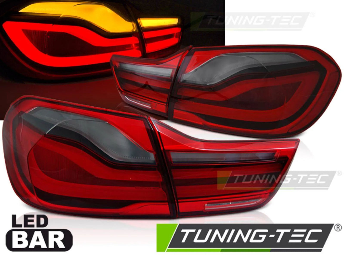 Tuning-Tec VOLL LED Rückleuchten für BMW 4er F32 / F33 / F36 13-19 Rot/Rauch