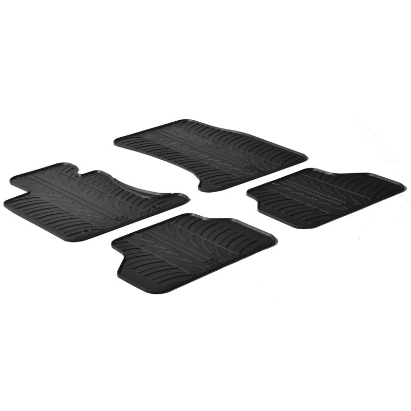 Satz Gummimatten passend für BMW 5er E60/E61 2004-2010 (T Profil 4-teilig + Montage-clips)