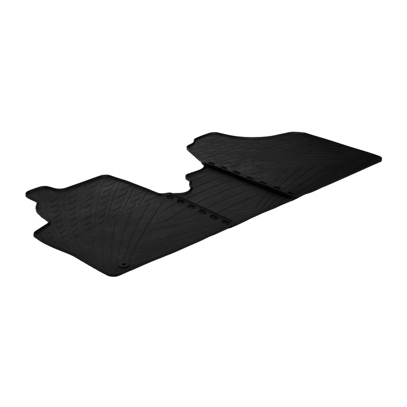 Satz Gummimatten passend für Citroen Jumpy / Peugeot Expert / Fiat Scudo 2007-2016 (Cargo) (TK Profil 3-teilig + Montage-clips)