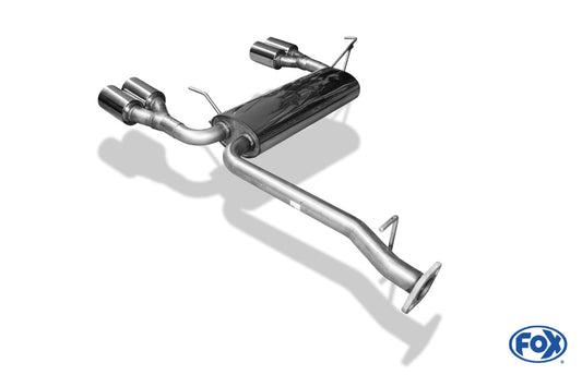 FOX Honda Prelude IV BB2/3 Endschalldämpfer quer Ausgang rechts/links - 2x90 Typ 10 rechts/links