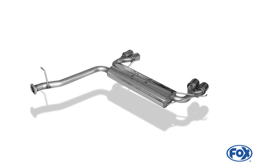 FOX Honda Prelude IV BB2/3 Endschalldämpfer quer Ausgang rechts/links - 2x80 Typ 13 rechts/links