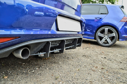 Gefräster Heckansatz Volkswagen Golf 7 GTI + GTD Typ AU Schwarz Matt