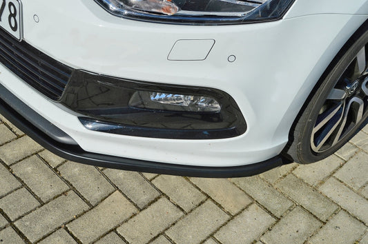 CUP Frontspoilerlippe ABS Volkswagen Polo 5, 6C, R-Line Schwarz Glanz