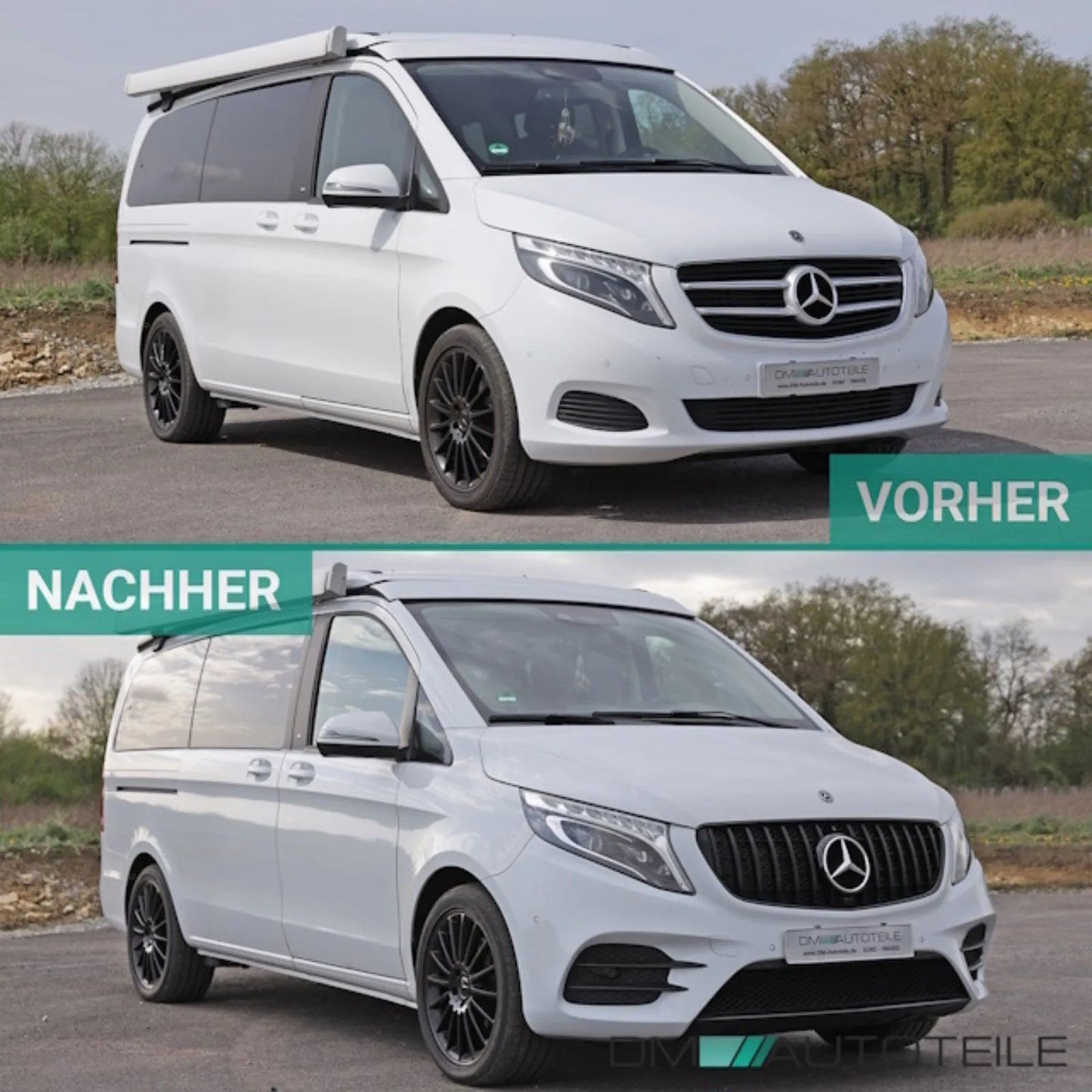 Kühlergrill Panamericana GT schwarz 2785 Mercedes Vito W447 + Kamera 14-19