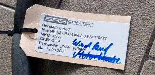 Motorraumdichtung Audi A3 8P 3-Türer Dichtung Motorraum Windlauf