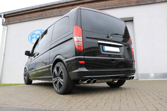 FOX Mercedes Vito/ Viano - W639 Kompact Endschalldämpfer quer Ausgang rechts/links inkl. Verbindungsrohr - 2x115x85 Typ 32 rechts/links