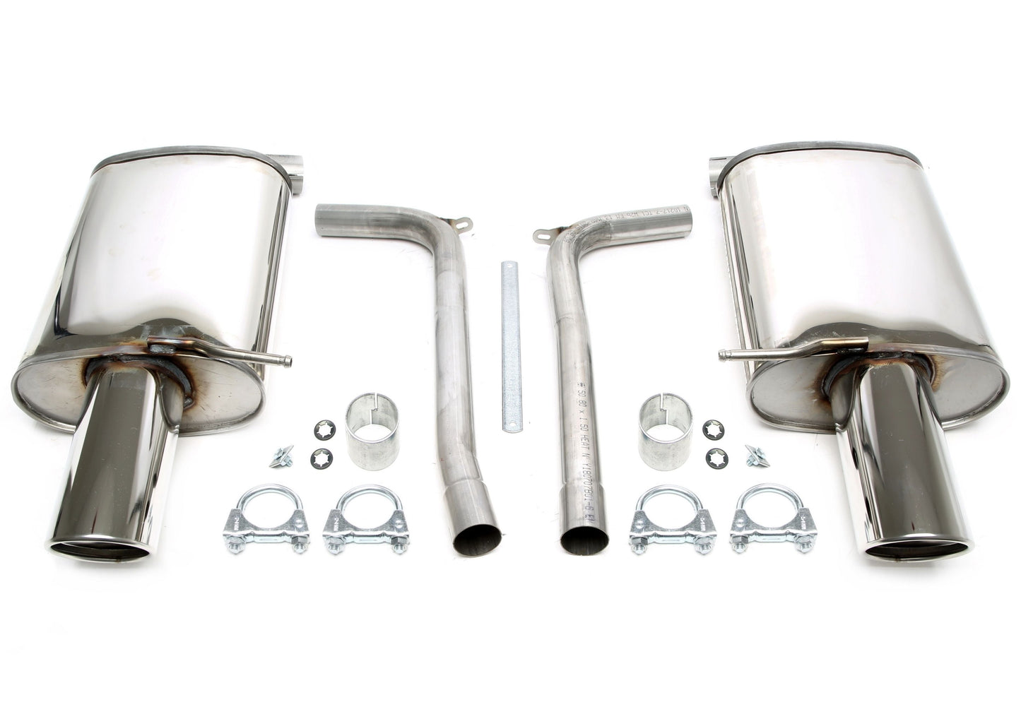 TA Technix Duplex Edelstahlanlage 1x100mm Links+Rechts passend für Audi A4 Quattro Limo.+Avant Typ 8E-B6