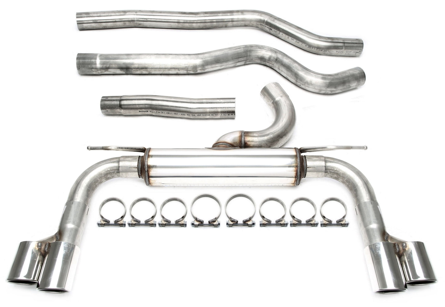 TA Technix Duplex Edelstahlanlage 2x80mm Links+Rechts passend für BMW 3er Limo.+Touring Diesel Typ F30,F31 / 4er Cabriolet/Coupe/Gran Coupe 420d Typ F32,F33,F36