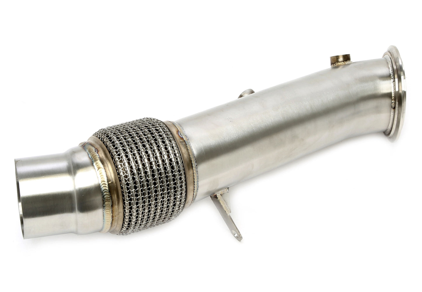 TA Technix Downpipe ohne Katalysator mit Flexrohr passend für BMW 5er Serie Typ F10, F11, F07, 6er Serie Typ F12, F13, F06, 7er Serie Typ F01, F02, X5 mit EWG Typ F15, X6 mit EWG Typ F16, - Motorcode N55